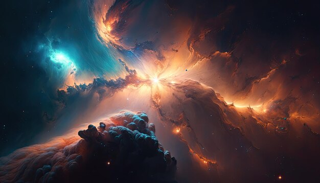 Stunning realistic wallpaper of a Galaxy starry astrophotography universe cosmus space background Generative ai