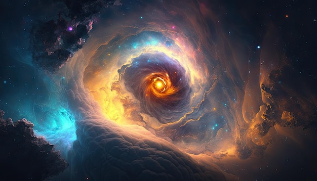 Stunning realistic wallpaper of a Galaxy starry astrophotography universe cosmus space background Generative ai