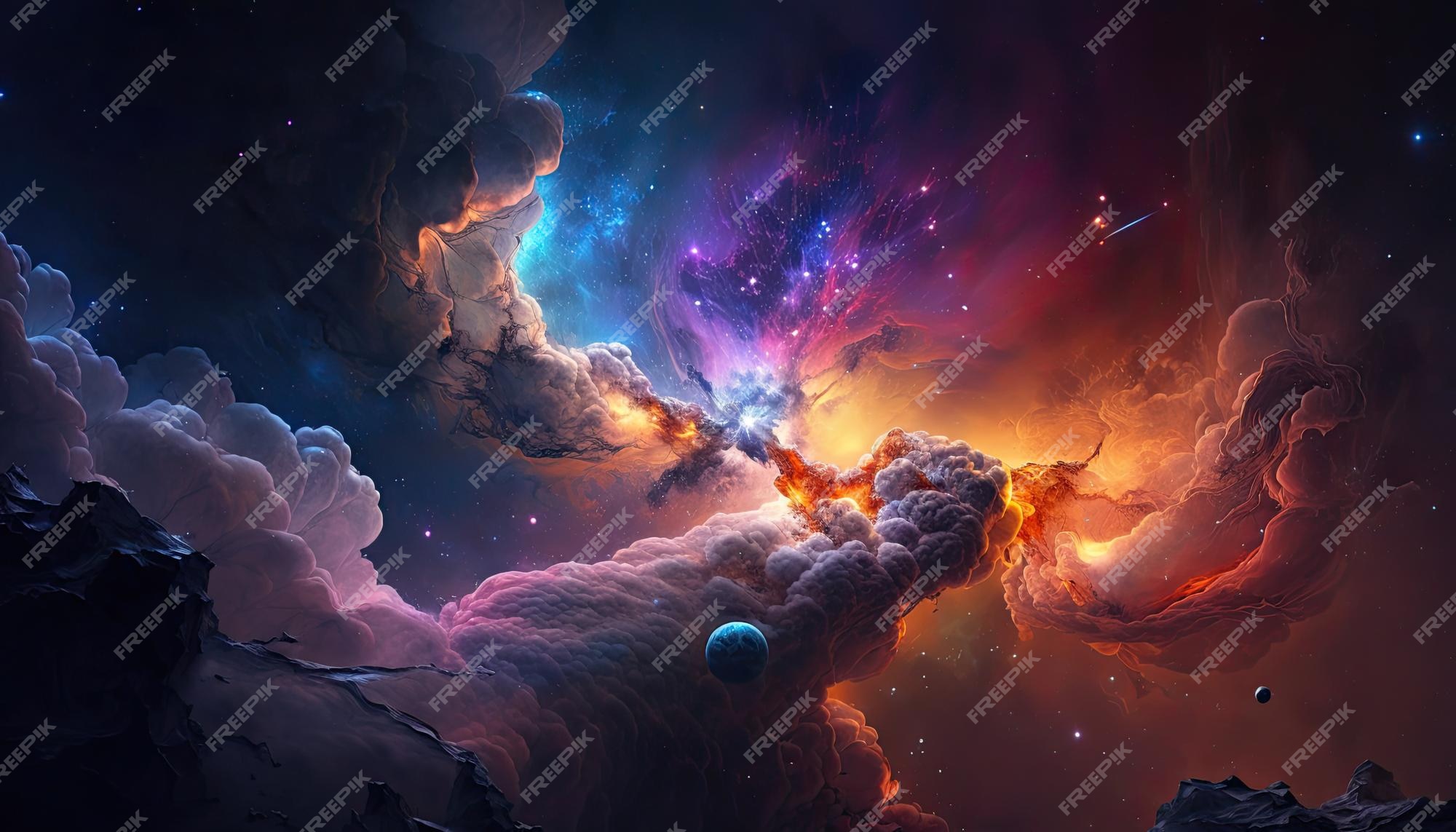 Chiêm ngưỡng tuyệt tác của vũ trụ với bức hình nền Nebula wallpaper. Cùng khám phá những đám mây sao rực rỡ và cùng hòa mình vào vũ trụ đầy bí ẩn.