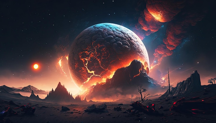Photo 행성 별이 빛나는 천체 사진 우주 우주 공간 배경 generative ai의 놀라운 사실적인 벽지