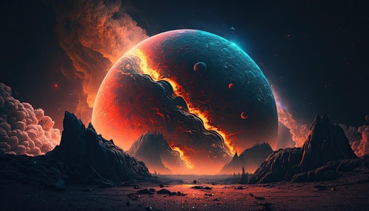 Photo 행성 별이 빛나는 천체 사진 우주 우주 공간 배경 generative ai의 놀라운 사실적인 벽지