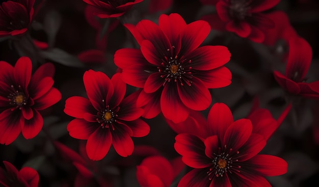 Photo a stunning red flower background ai generated