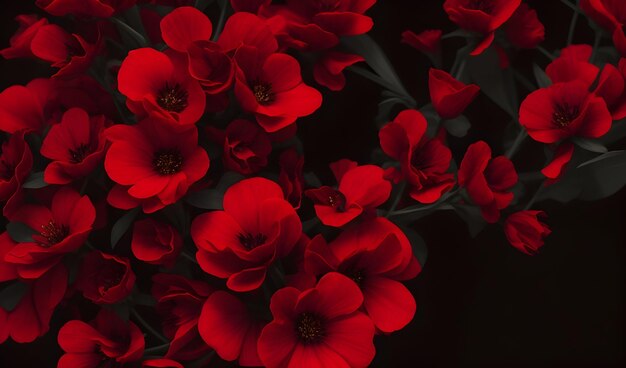 A stunning red flower background ai generated