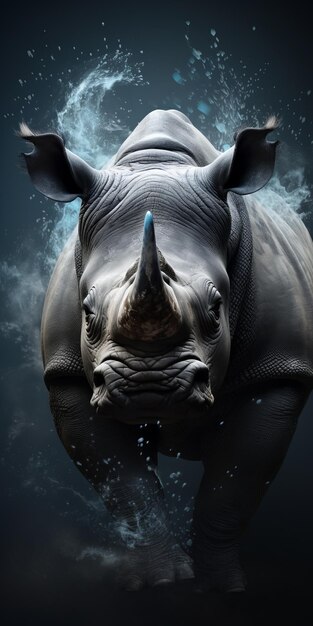 Photo stunning rhino closeup a powerful image for your lock screen