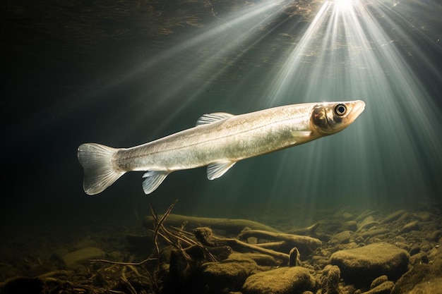 Photo stunning smelt illuminated by sunrays