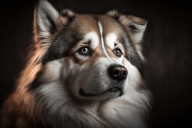 Stunning Studio Photoshoot of an Alaskan Malamute Dog Capturing the Majestic Beauty