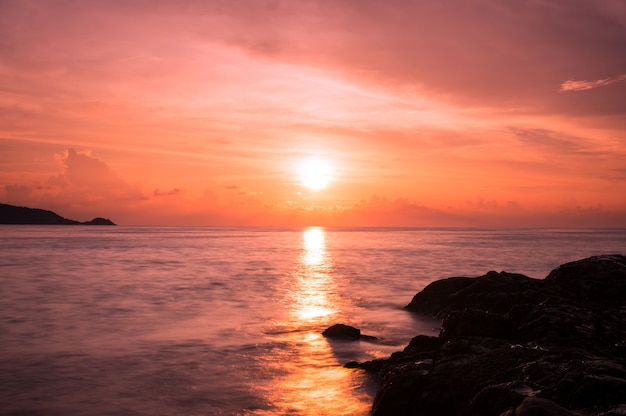 The Stunning Sunset in Patong Shoreline, Phuket