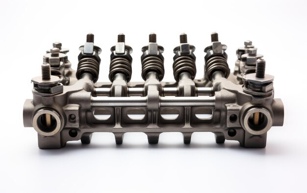 Stunning Valve Train Component Isolated on White Background