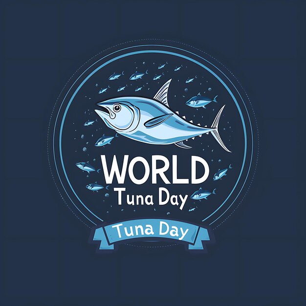 a Stunning Vector Graphic for World Tuna Day Celebration Embrace Flat Design for Your Flyer