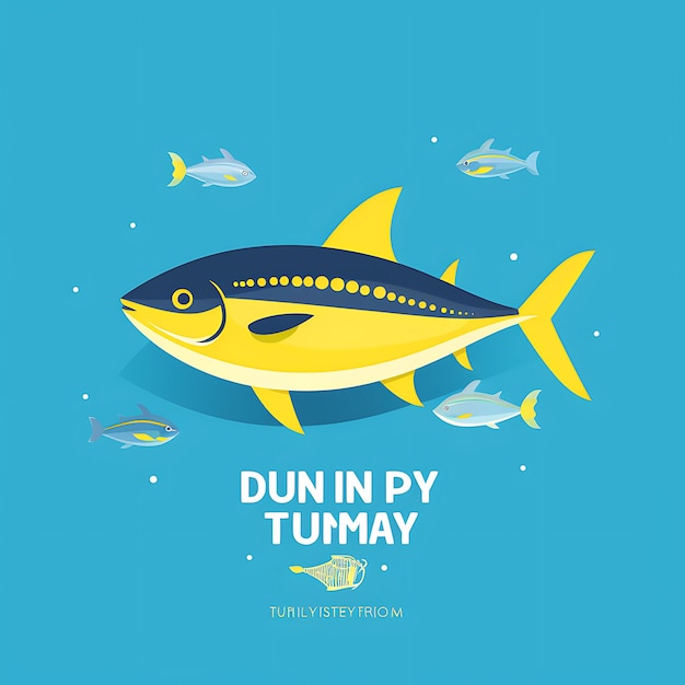 a Stunning Vector Graphic for World Tuna Day Celebration Embrace Flat Design for Your Flyer