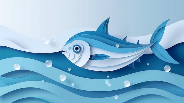 a Stunning Vector Graphic for World Tuna Day Celebration Embrace Flat Design for Your Flyer