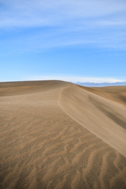 Stunning vertical shot of a desert scenery