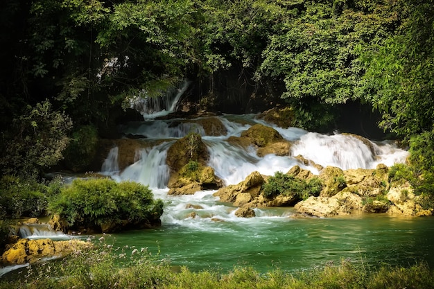 Stunning view at Detian waterfalls in Guangxi province China