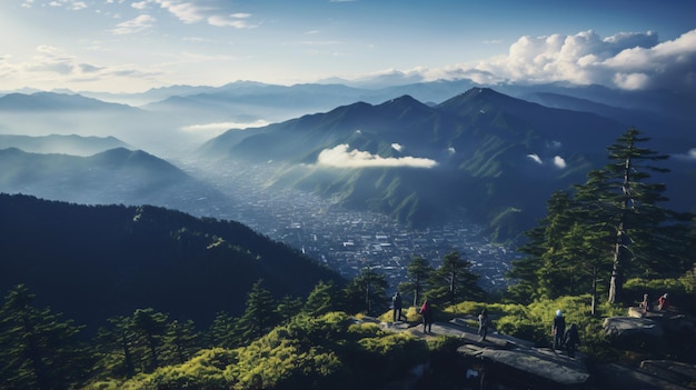 高野山の頂上からの素晴らしい眺め