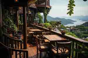 Photo stunning view at jungle club samui bophut thailand generative ia