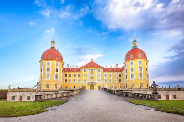 Stunning view of Moritzburg Castle near Dresden