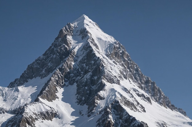 Photo stunning view of a snowcapped mountain peak