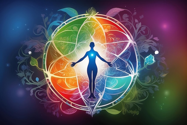 Stunning wellness healthcare and ecology symbols Beautiful harmonic colors