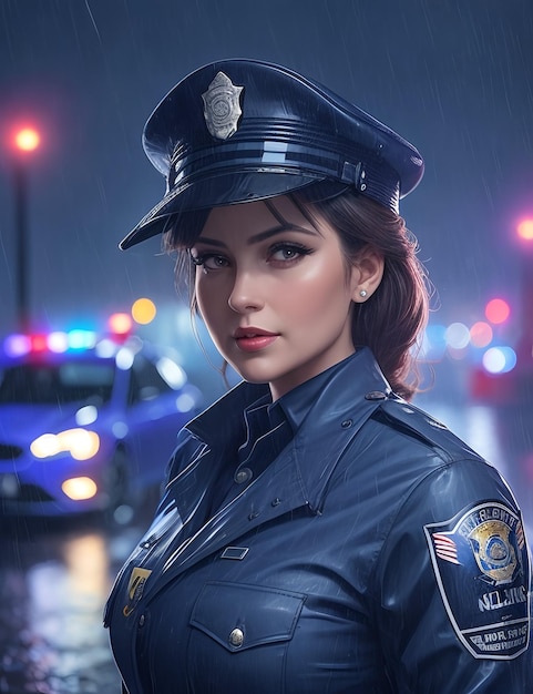 Stunningly beautiful woman police