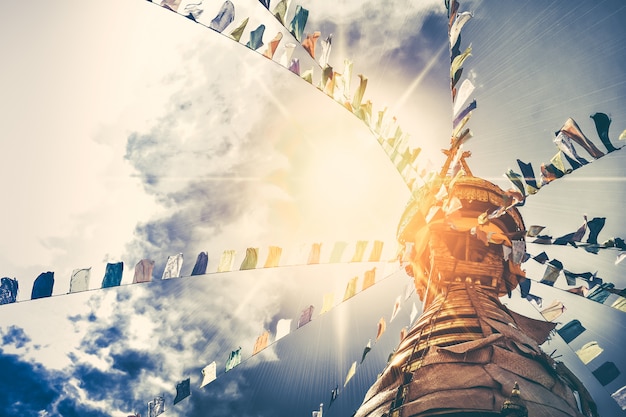 Stupa in Swayambhunath Monkey temple