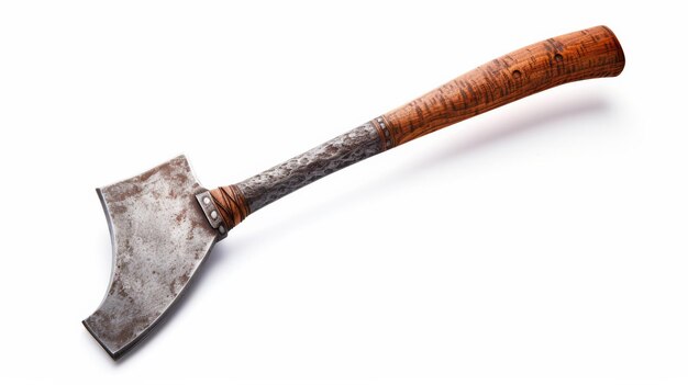 Sturdy Fire Axe on White Background