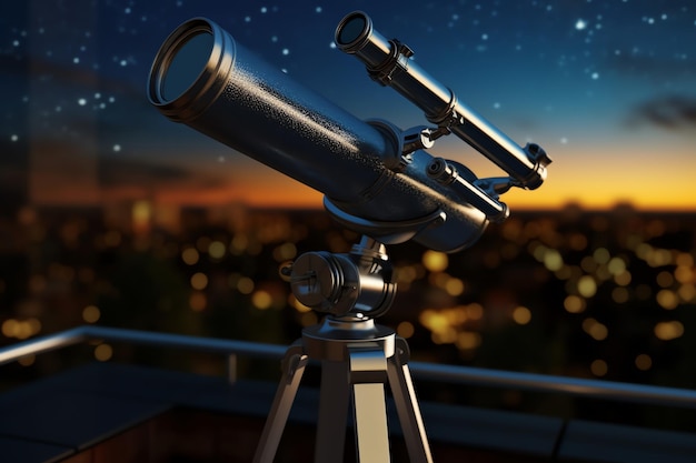 A sturdy telescope indicating the curiosity