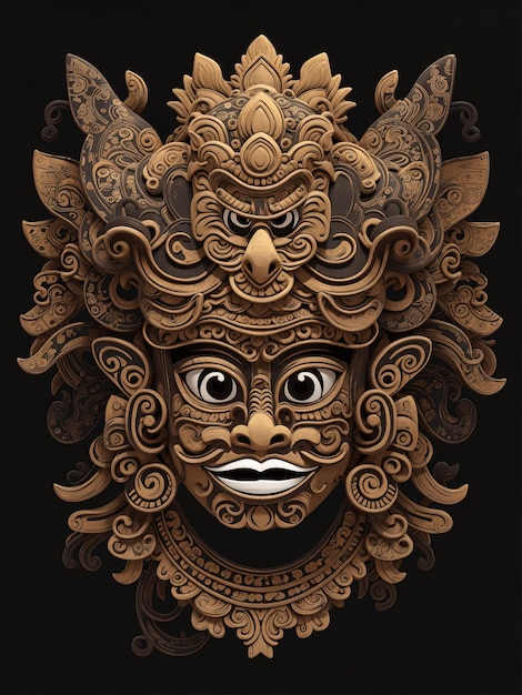 Foto stile balinese_barong_mask_isolato