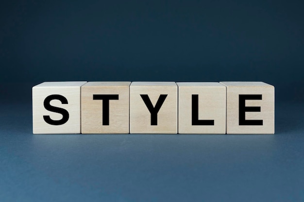 Style Cubes form the word Style