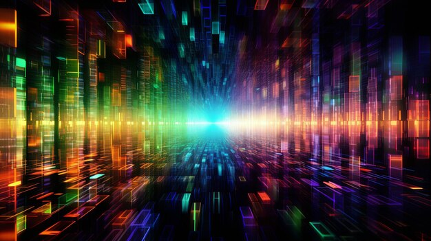 サイバーパンクのスタイル 抽象的な未来主義の壁紙