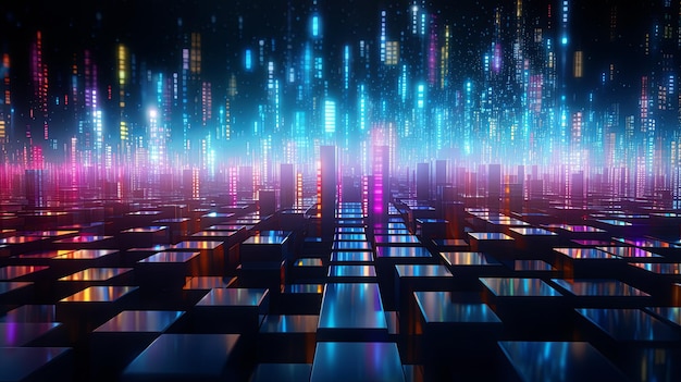 style of cyberpunk abstract futuristic wallpaper