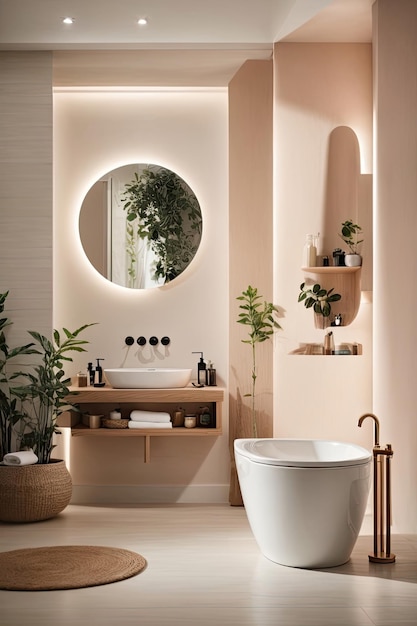 バスルームのインテリアデザインのスタイル
