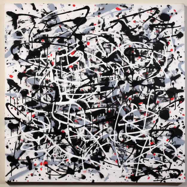 Foto lo stile del numero 1a di jackson pollock e black white artw