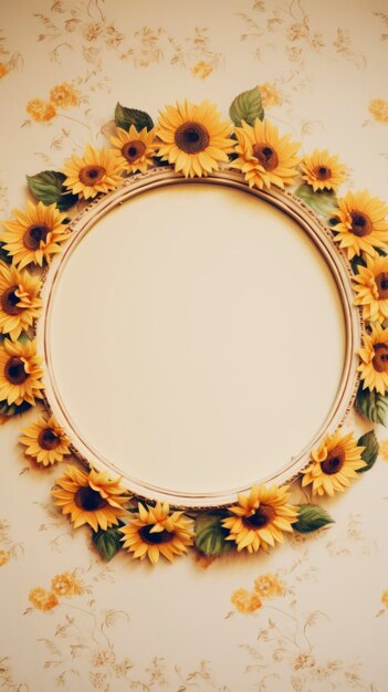 Photo style sunflower border