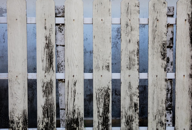 style wooden fence old and weathered