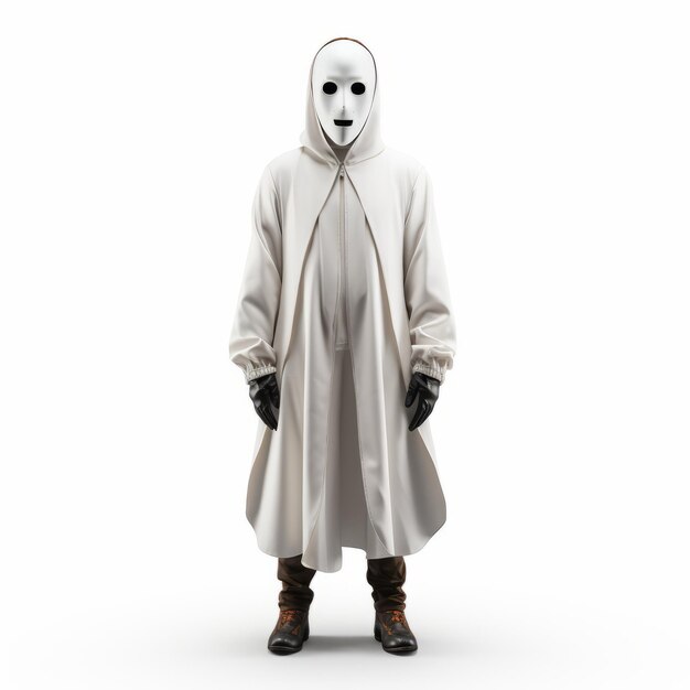 Photo stylish 3d halloween costume with white background