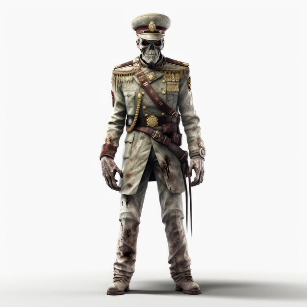 Photo stylish 3d zombie soldier costume design by adam hagen