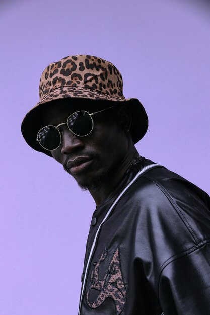 Premium Photo | Stylish African Man Fashion Model with Glasses