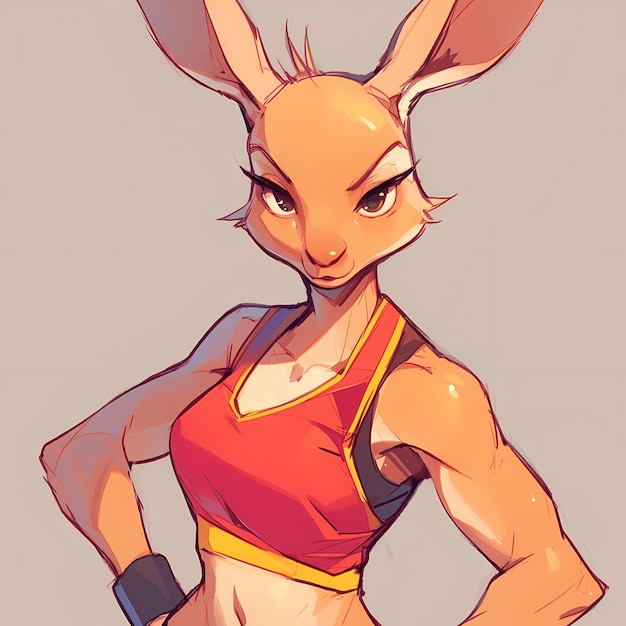 Stylish Anthropomorphic Character Rabbit