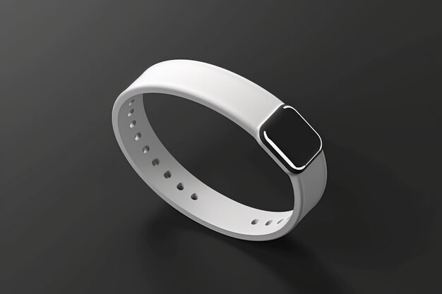 A stylish Apple Watch band displayed on a sleek black surface Perfect for showcasing the latest accessory for Apple Watch