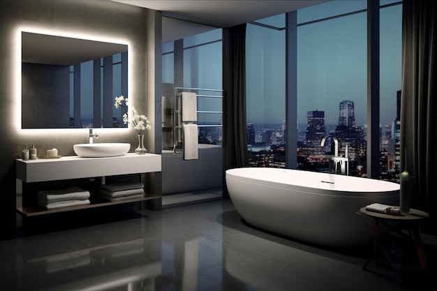 Stylish automated bathroom showcasing refined elegance