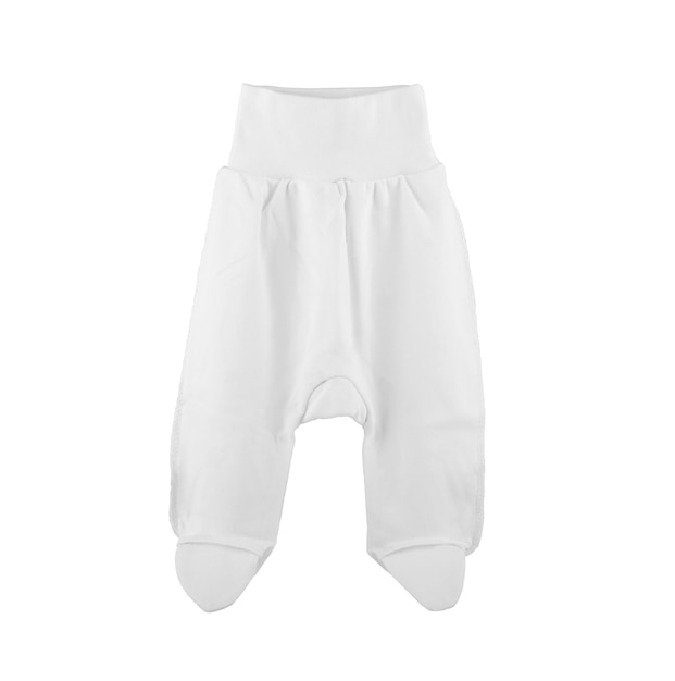 Pantaloni alla moda del bambino isolati su fondo bianco