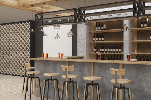 Stylish bar interior