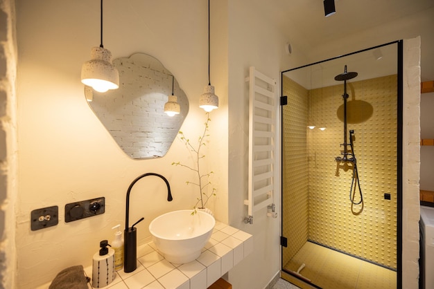 Photo stylish bathroom interior