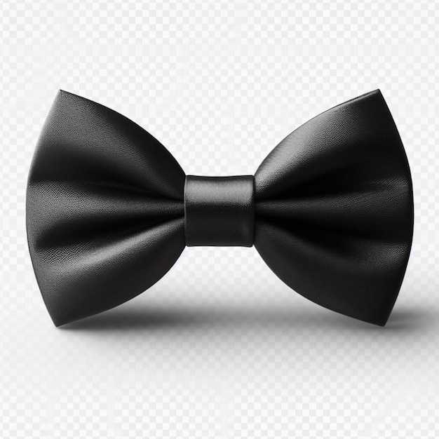 Stylish Black Bow Tie Isolated on Transparent Background Men's Fashion Accessory ai image