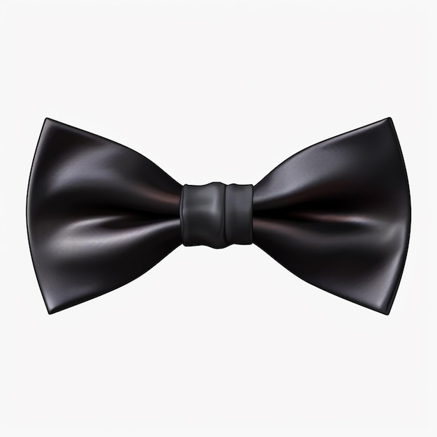 Photo stylish black bow tie on white background