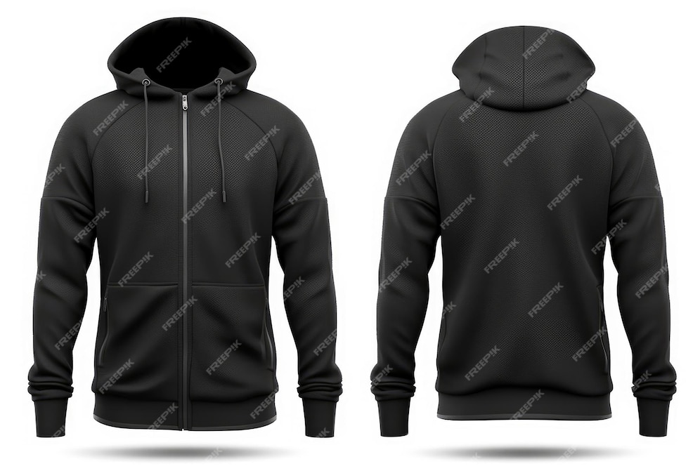 Premium AI Image | stylish black hoodie zipper mockup