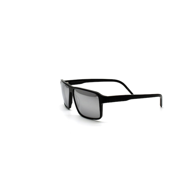 Stylish black sunglasses isolated on white background.