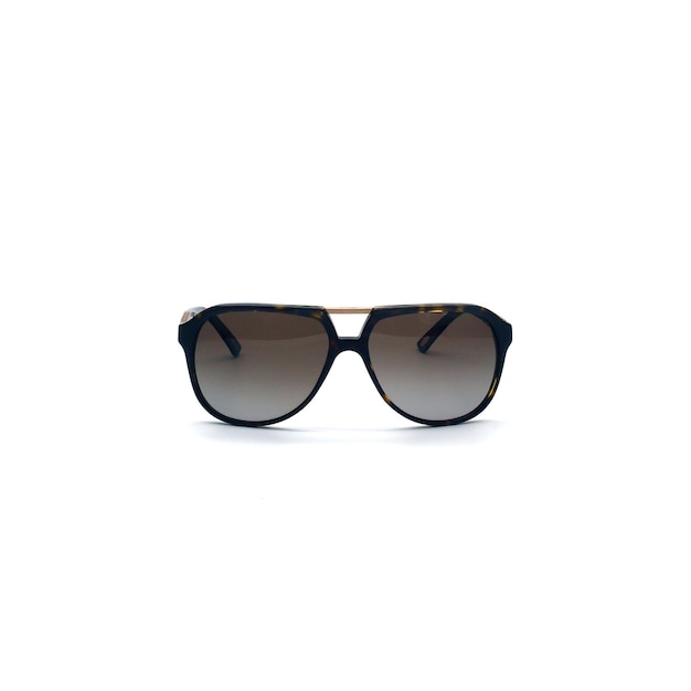 Stylish black sunglasses isolated on white background.