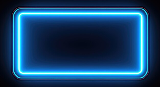 Stylish Blue Neon Light Frame voor moderne achtergronden Verlicht uw elektronische elementontwerpen