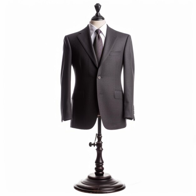 Stylish businessman suit on a mannequin stand cut out on white